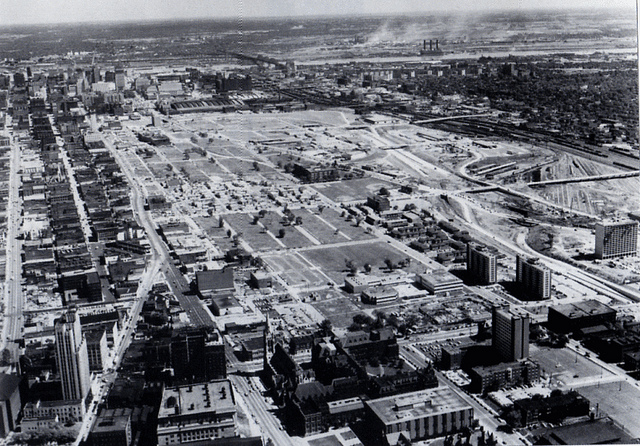 the Mill Creek Valley after demolition