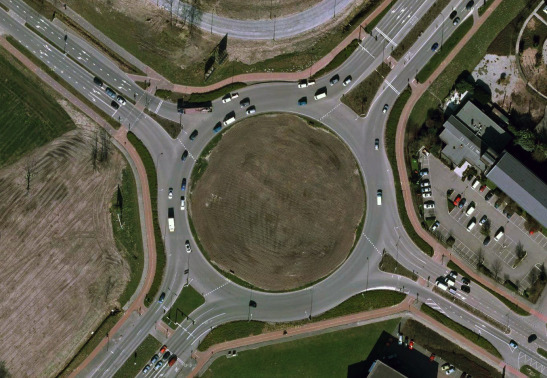 Why settle for one roundabout about when you can have two (and one for bikes)?