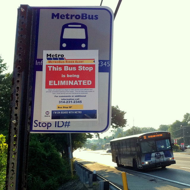 This Bus Stop is Being Eliminated