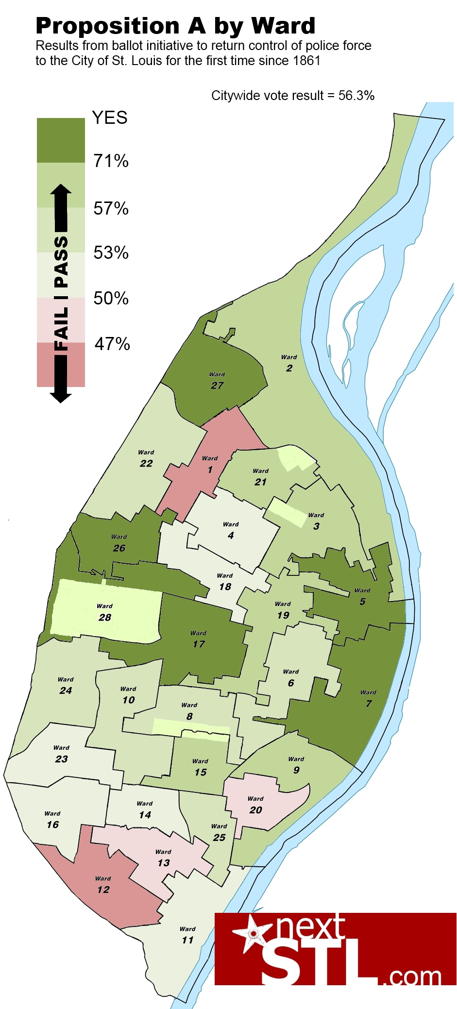 Understanding St. Louis: Proposition A by Ward