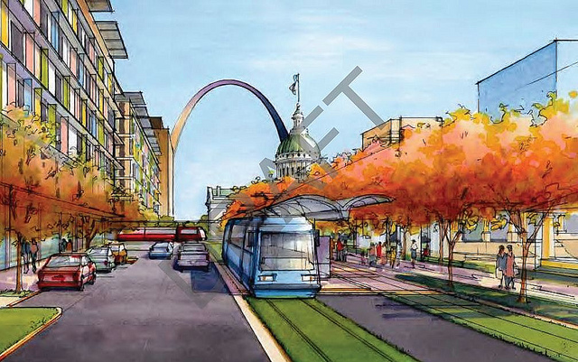 7-mile Streetcar Envisioned to Connect Old North, Downtown, Midtown and Central West End