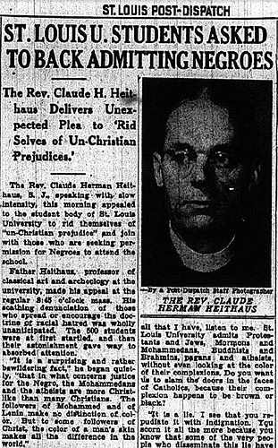 “Even the pews stood up”: The Forgotten History of the Racial Integration of Saint Louis University