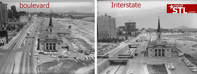 One Image to Help Explain the Boulevard v. I-70 Issue in St. Louis