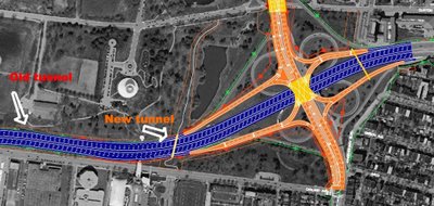 New Forest Park Tunnel Under I-64 Takes Shape