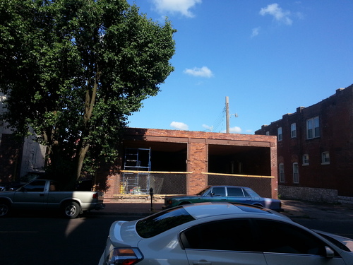 Is a Wrecked Gravois Park Storefront Being Rebuilt? (3410-12 California)