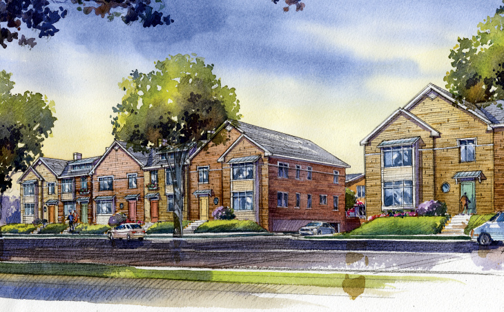 Maryland School Town Homes Set to Add Much Needed Density in Clayton