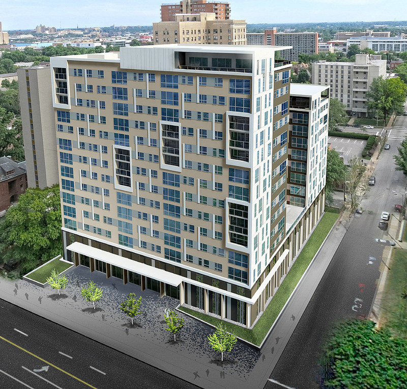 14 Story, 200 Unit Infill Proposed for Optimist Site in Central West End