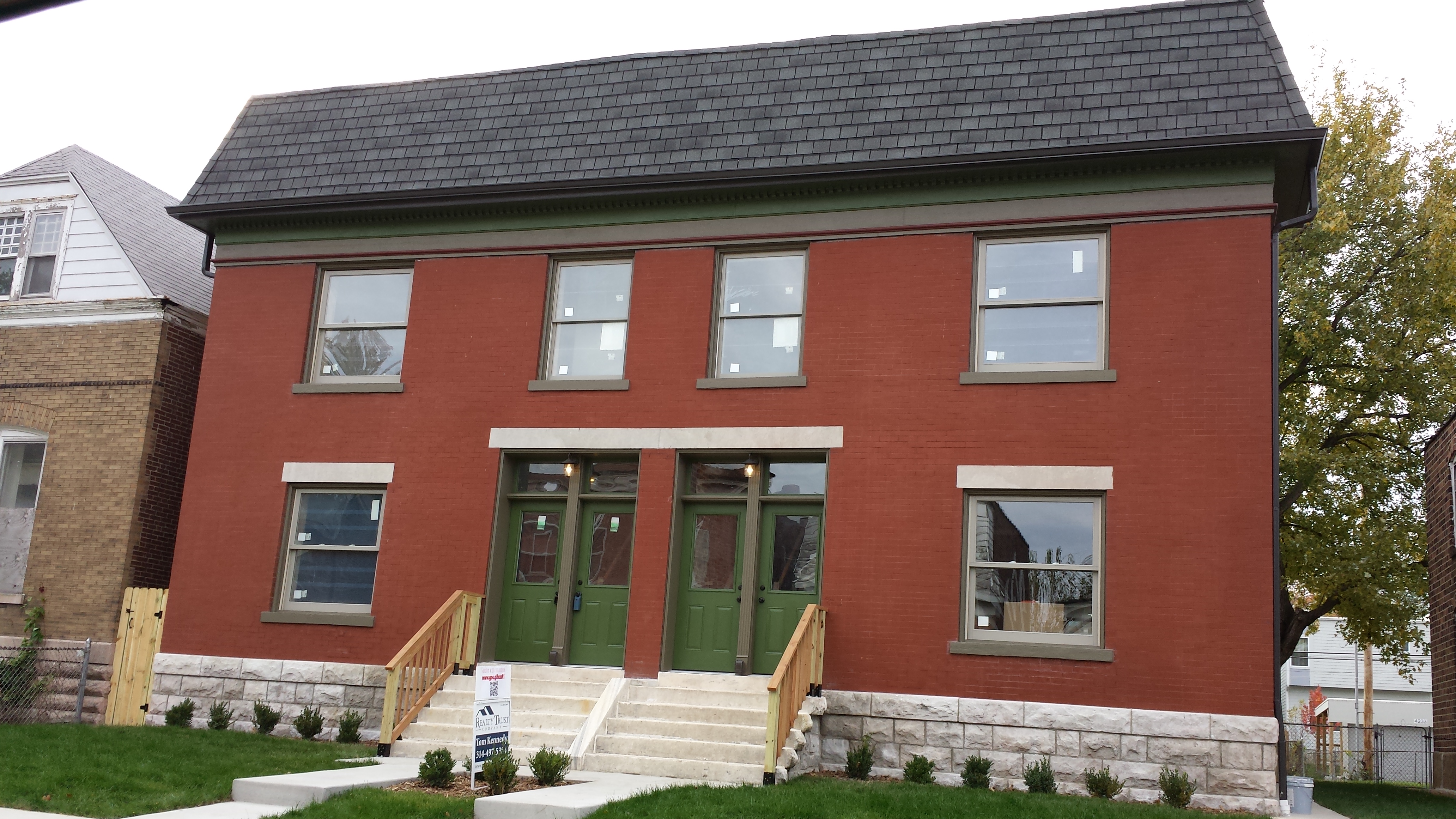 Botanical Heights Four-Family Vacant for 25 Years Now Rehabbed (4226-28 Blaine)