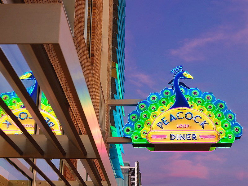 Proud Peacock Diner’s Neon Struts into Competition’s Championship Round