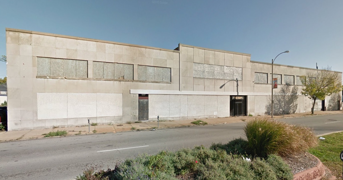 Old Delmar High School Under Rehab into Loop Trolley Barn (5875-89 Delmar)