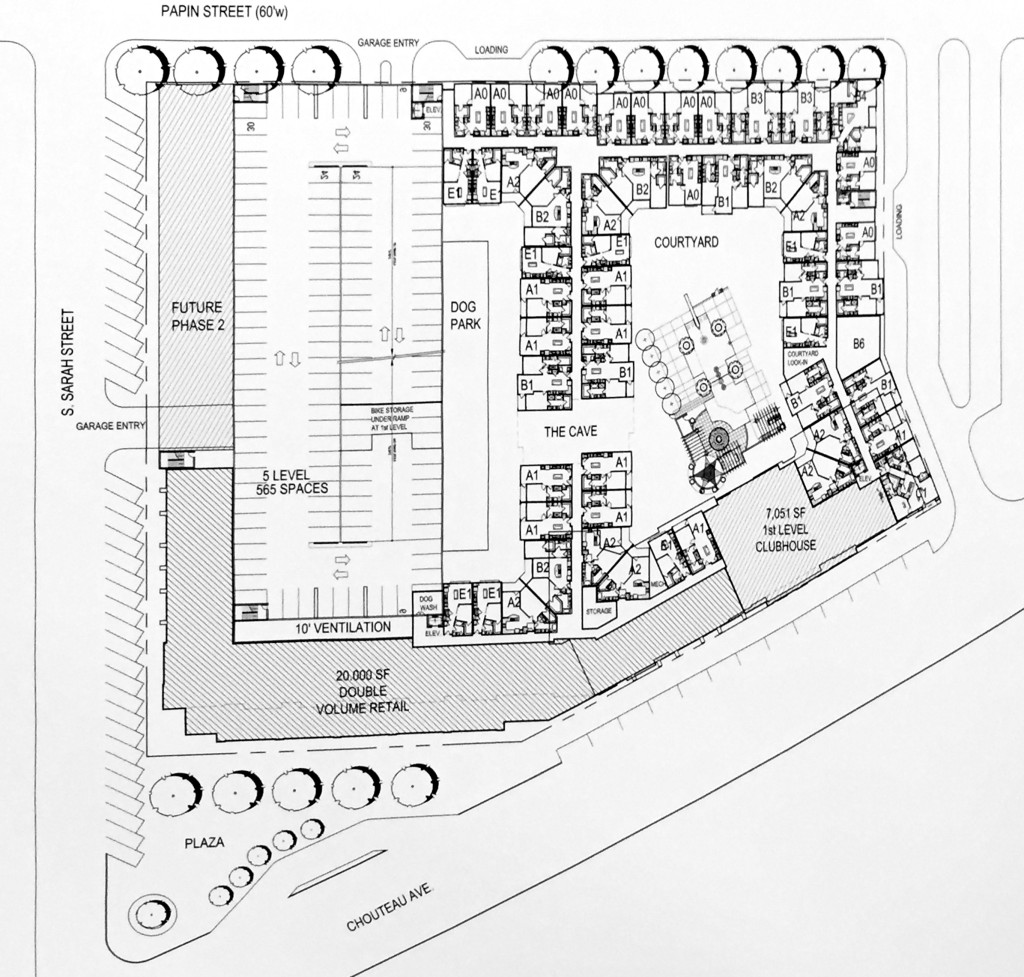 Chouteau's Grove site plan 2015