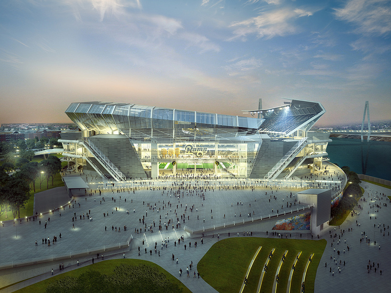 HOK Releases New Proposed St. Louis NFL Stadium Renderings