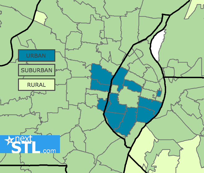 urban v suburban STL