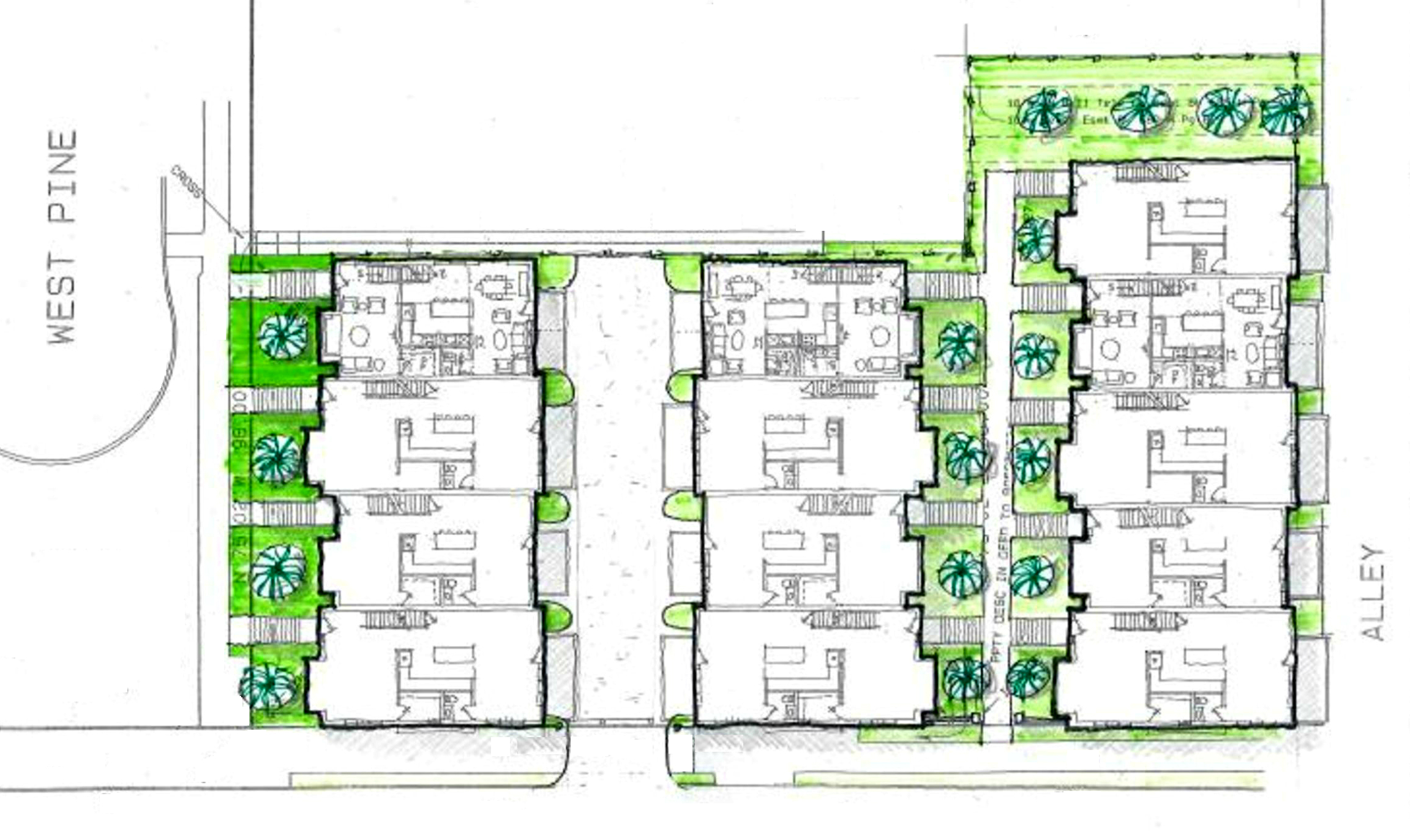 Townhomes Proposed for Vacant Central West End Lot on Sarah Street