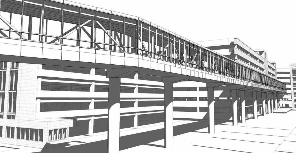 BJC parking garage skywalk