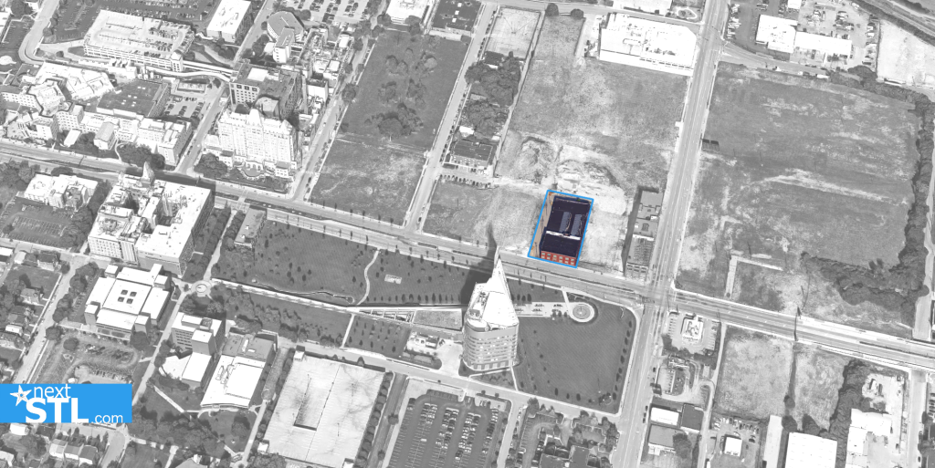Belting Building aerial_logo