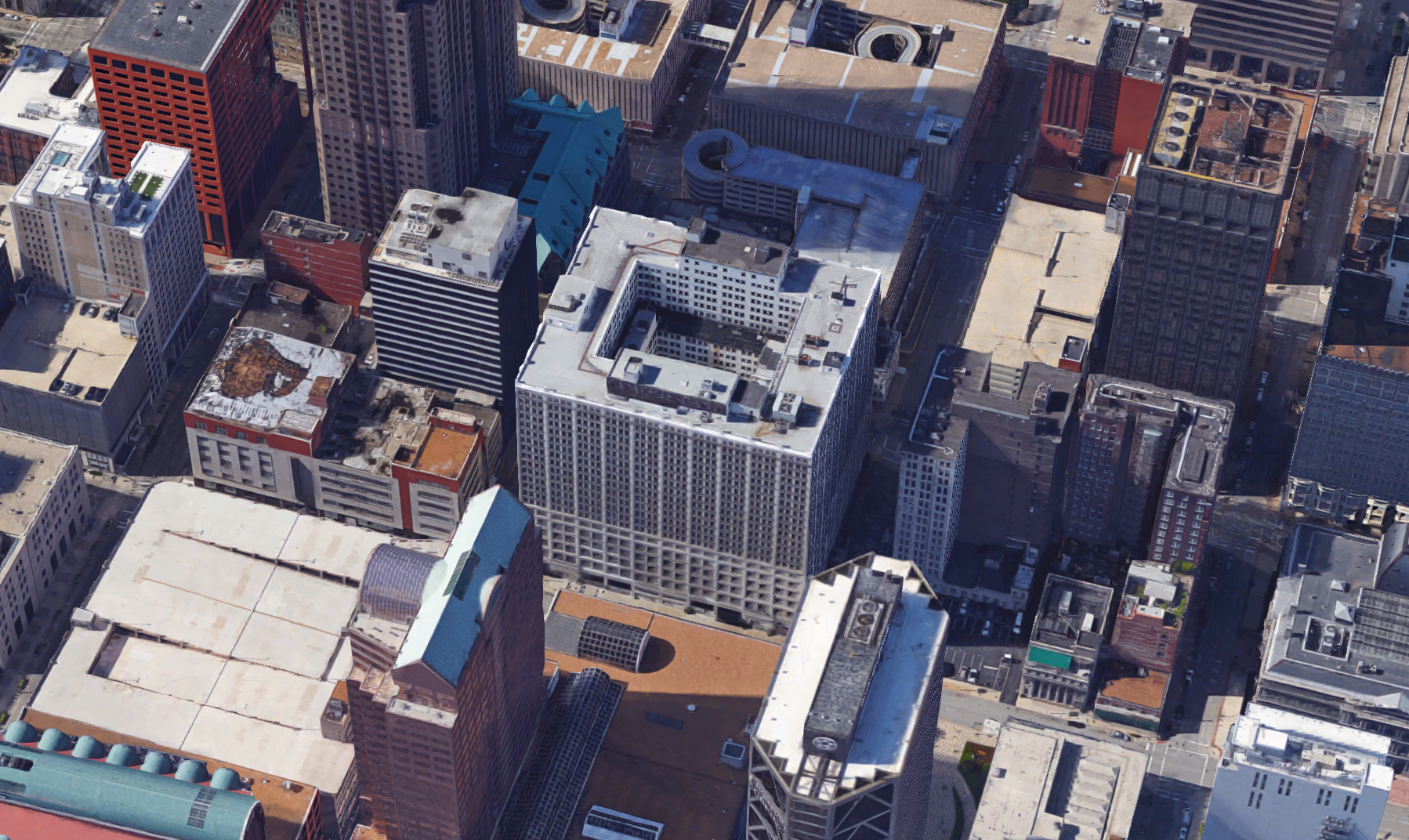 Railway Exchange building aerial
