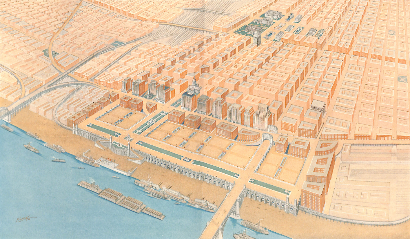A Plan for the Central River Front – St. Louis, 1928