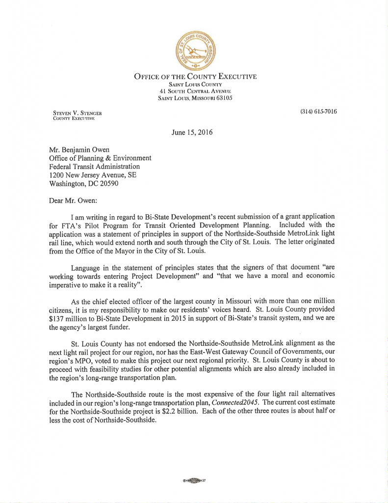 Stenger Opposition Letter