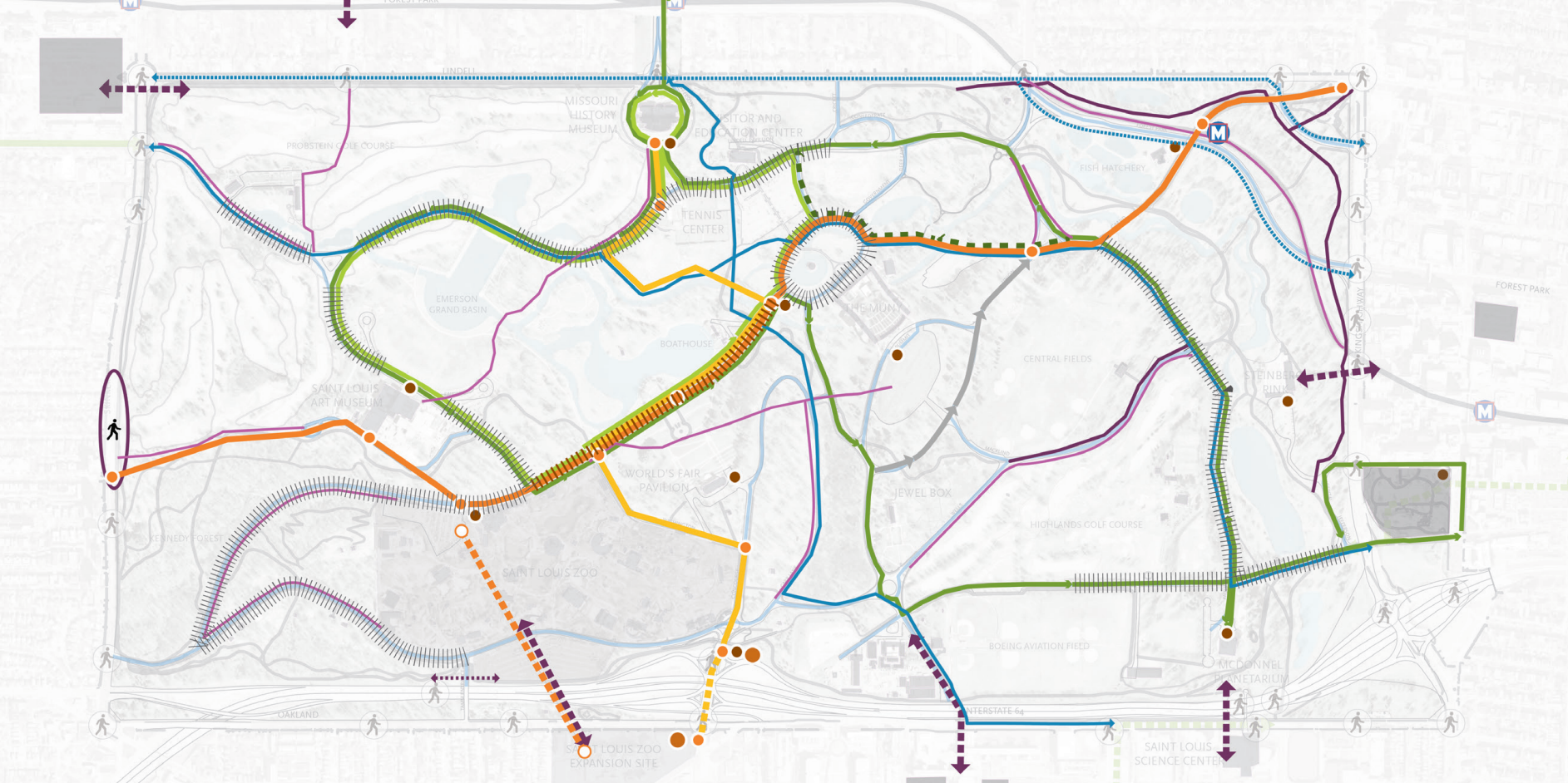 Forest Park Connectivity and Mobility Study Envisions Bike Share, Fixed-Route Transit, Remote Parking, and Much More