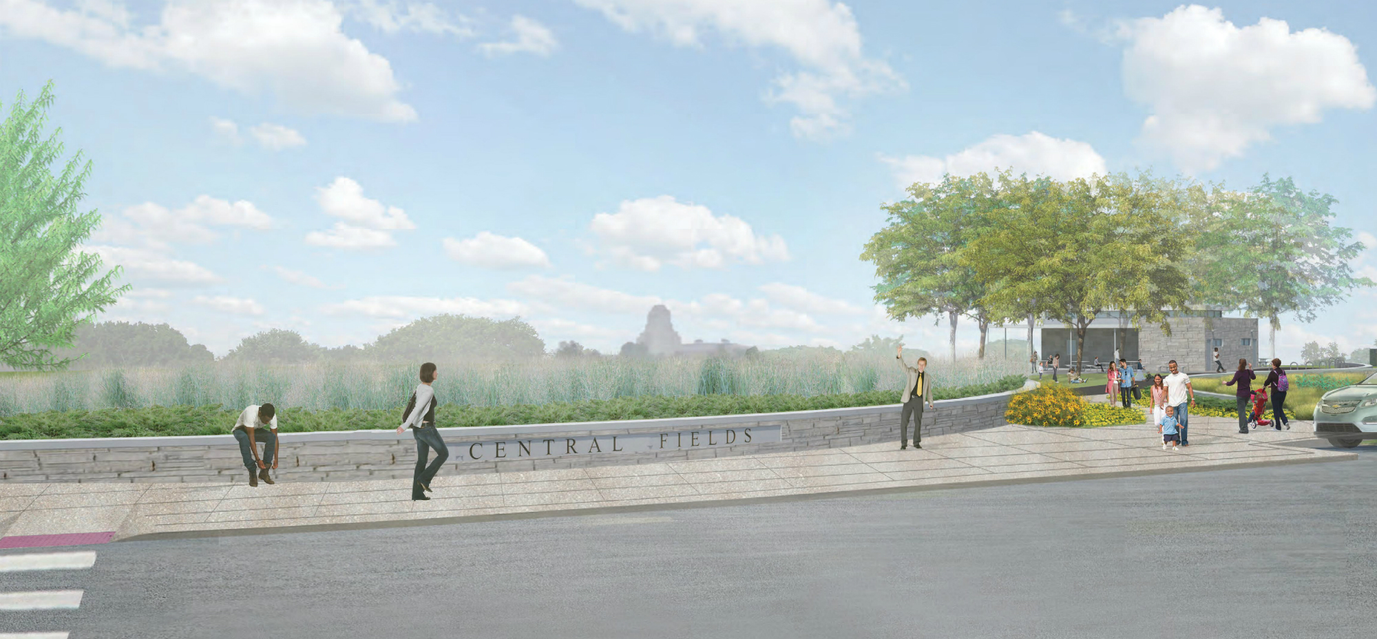 Central Fields_entry plaza