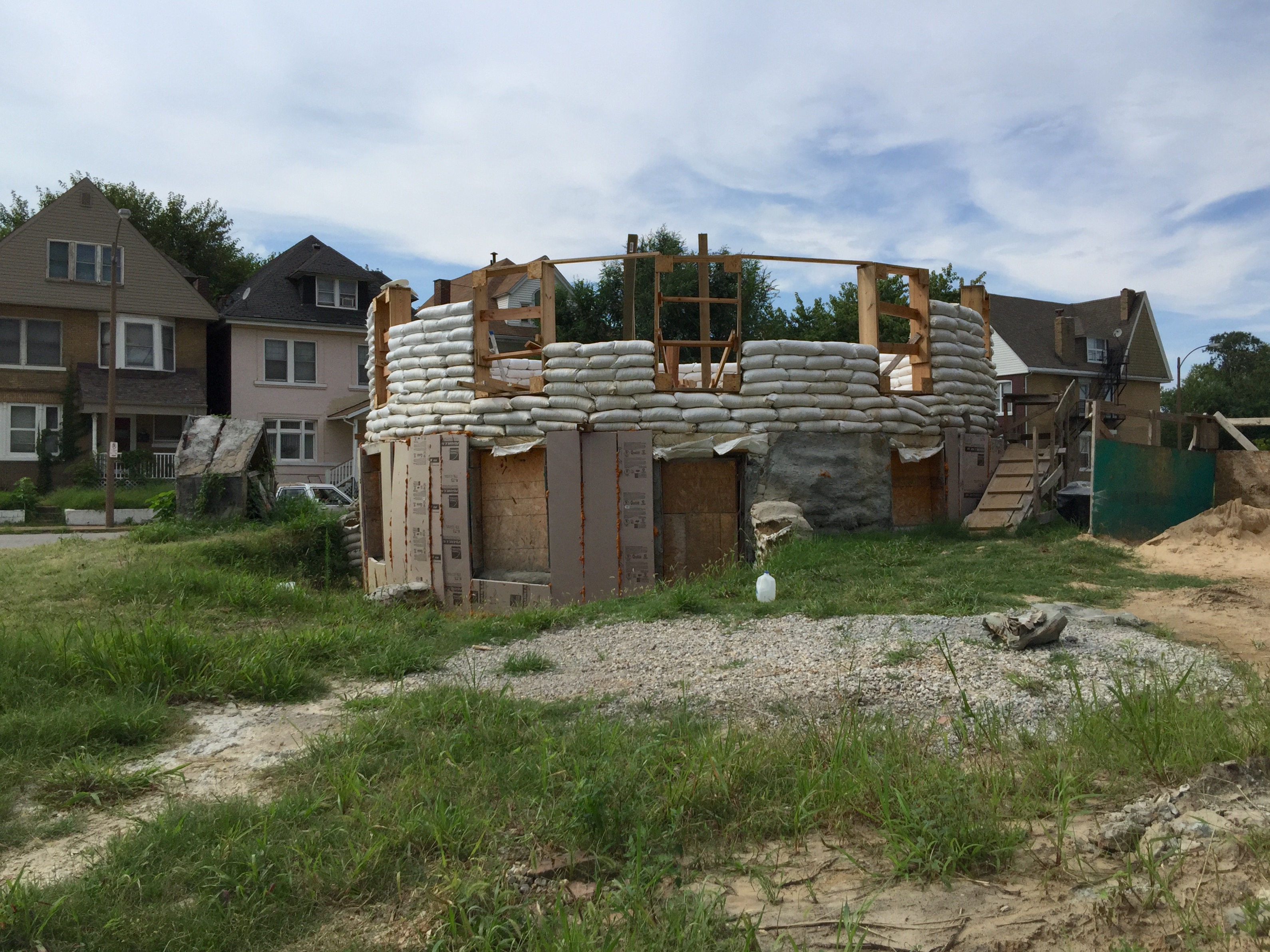 Earthbag Home Under Construction in City’s Central West End