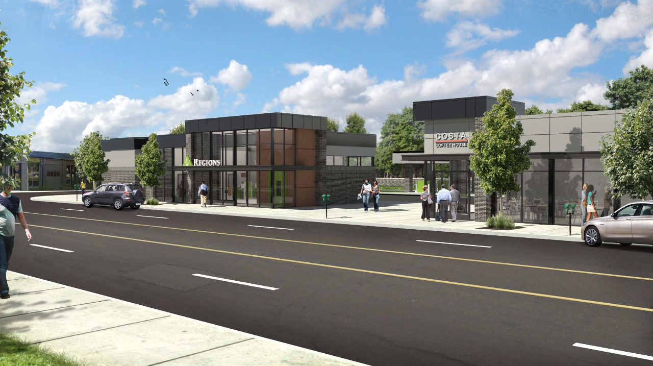 Regions Bank, Retail Proposed for Surface Lot at 8321 Maryland in Clayton