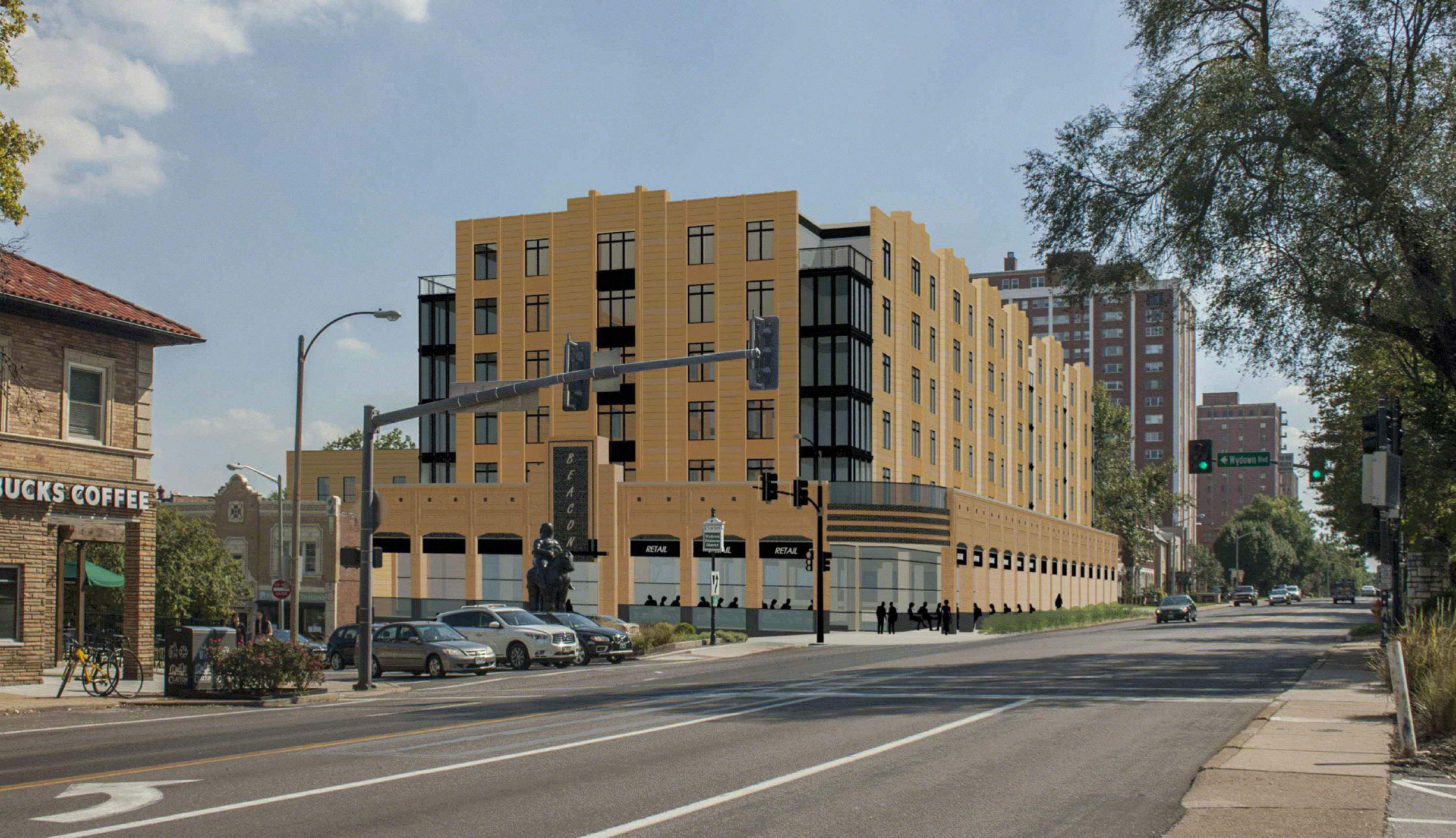 The Beacon, $24M Mixed-Use Project Proposed for Wydown-Hanley