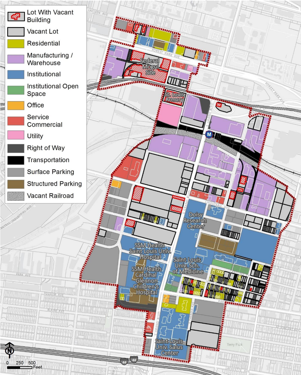 Midtown 353 Redevelopment Plan_current land use