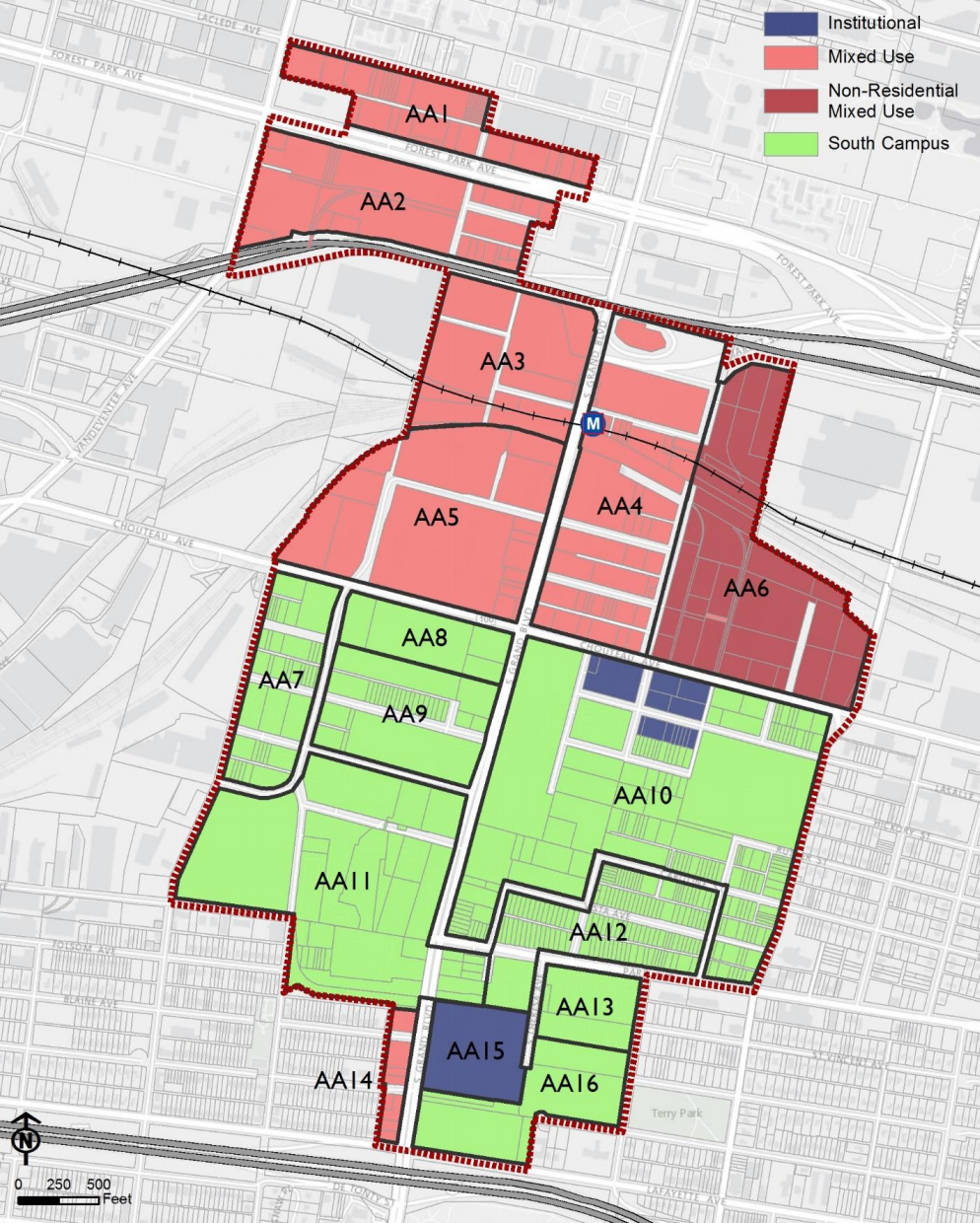 Midtown 353 Redevelopment Plan_proposed land use