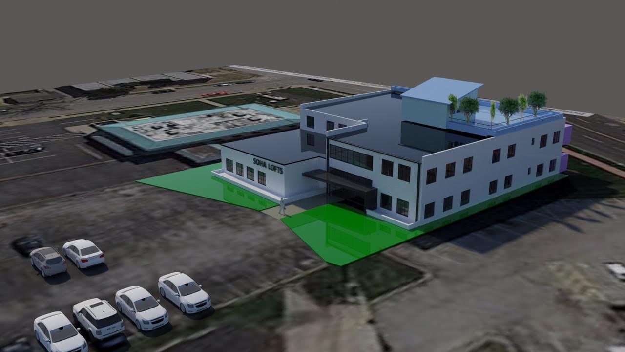Renderings Shared for SOHA Lofts Project at Former Credit Union on Hampton