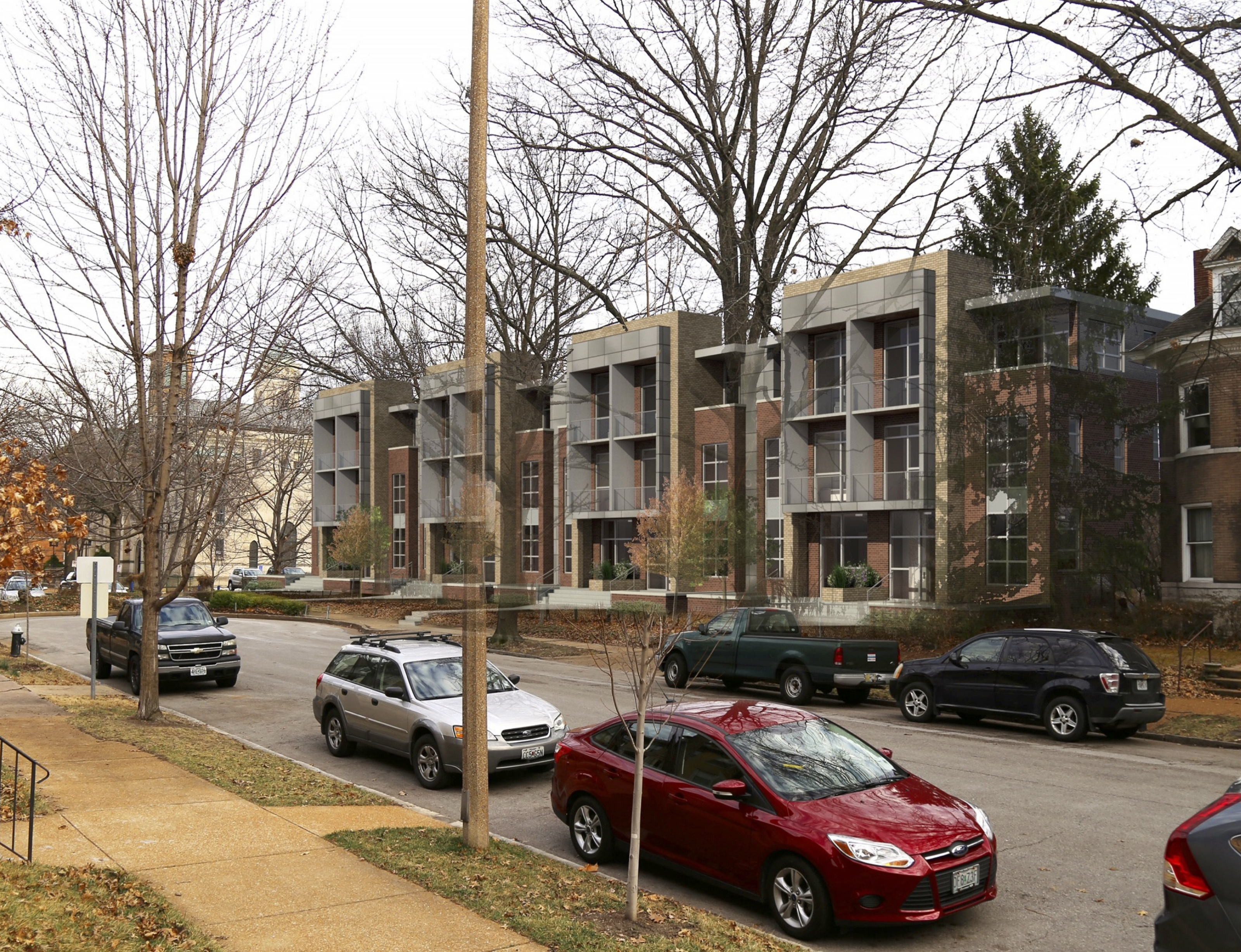 Eight Townhomes Proposed for Holy Corners Parking Lot in Central West End
