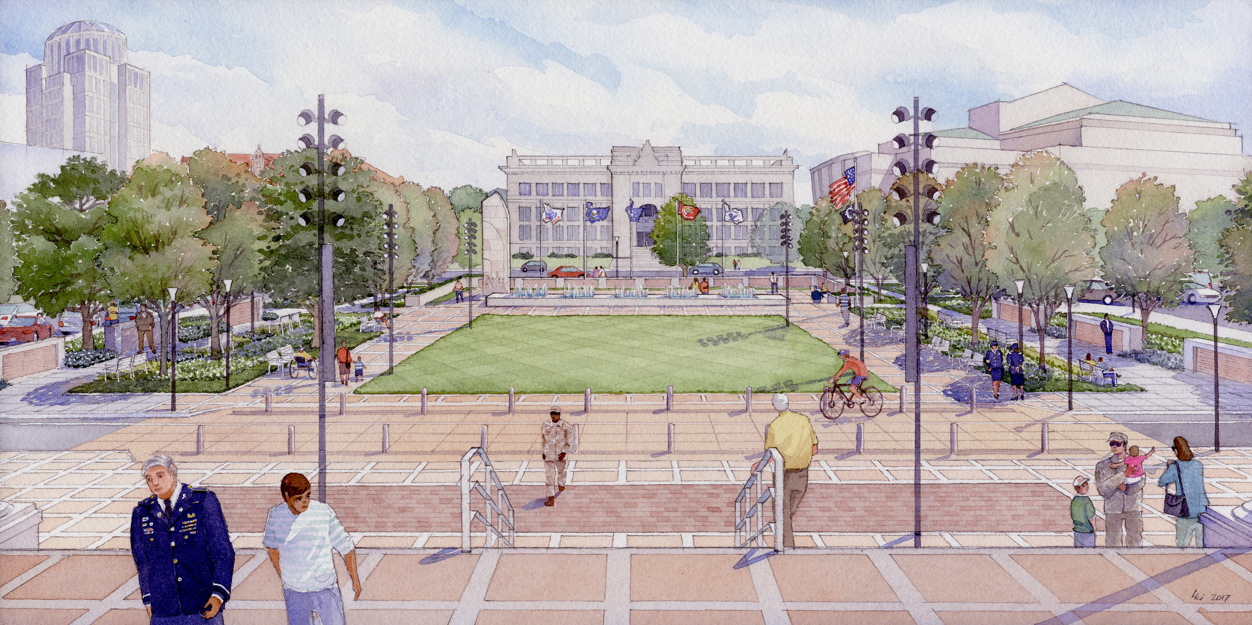 New Renderings of Soldiers Memorial Renovation Highlight Accessibility