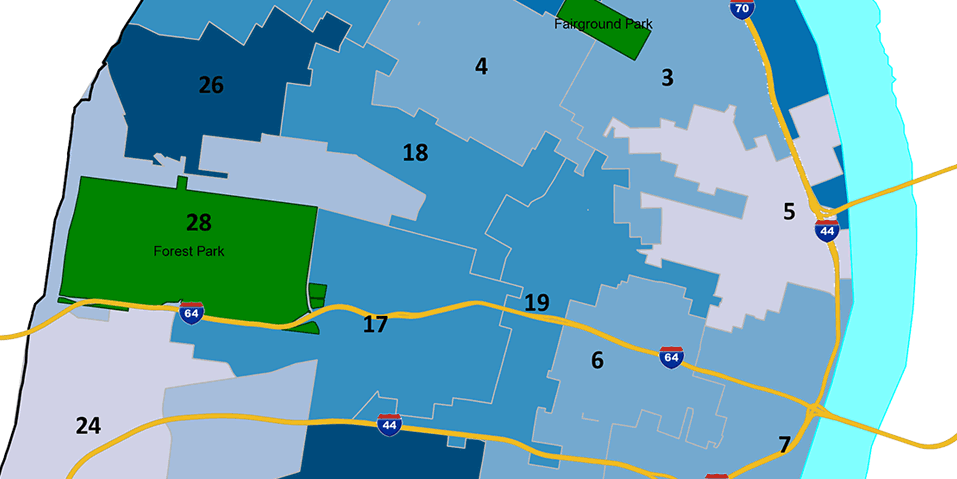 Saint Louis City 2016 General Election Results by Ward