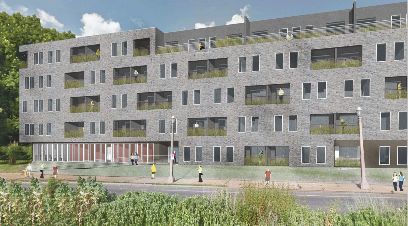Contemporary 116-Unit Apartment Building Planned for South Grand YMCA Site