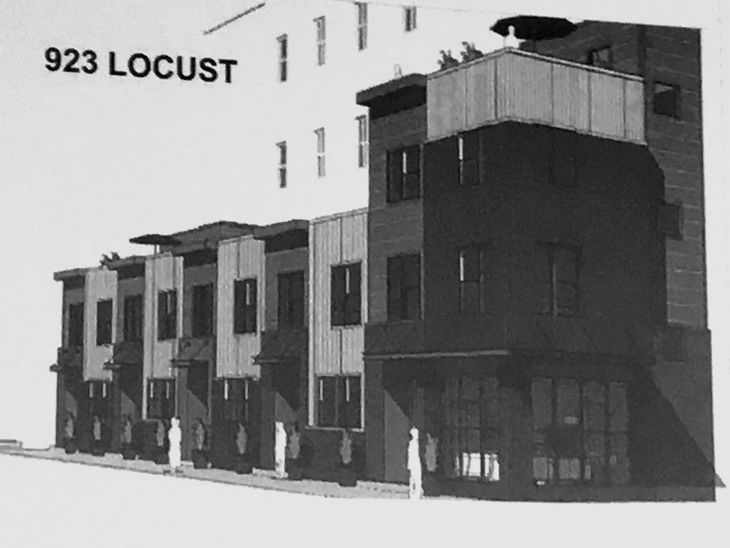 Five Townhomes Proposed for 10th and Locust in Downtown St. Louis