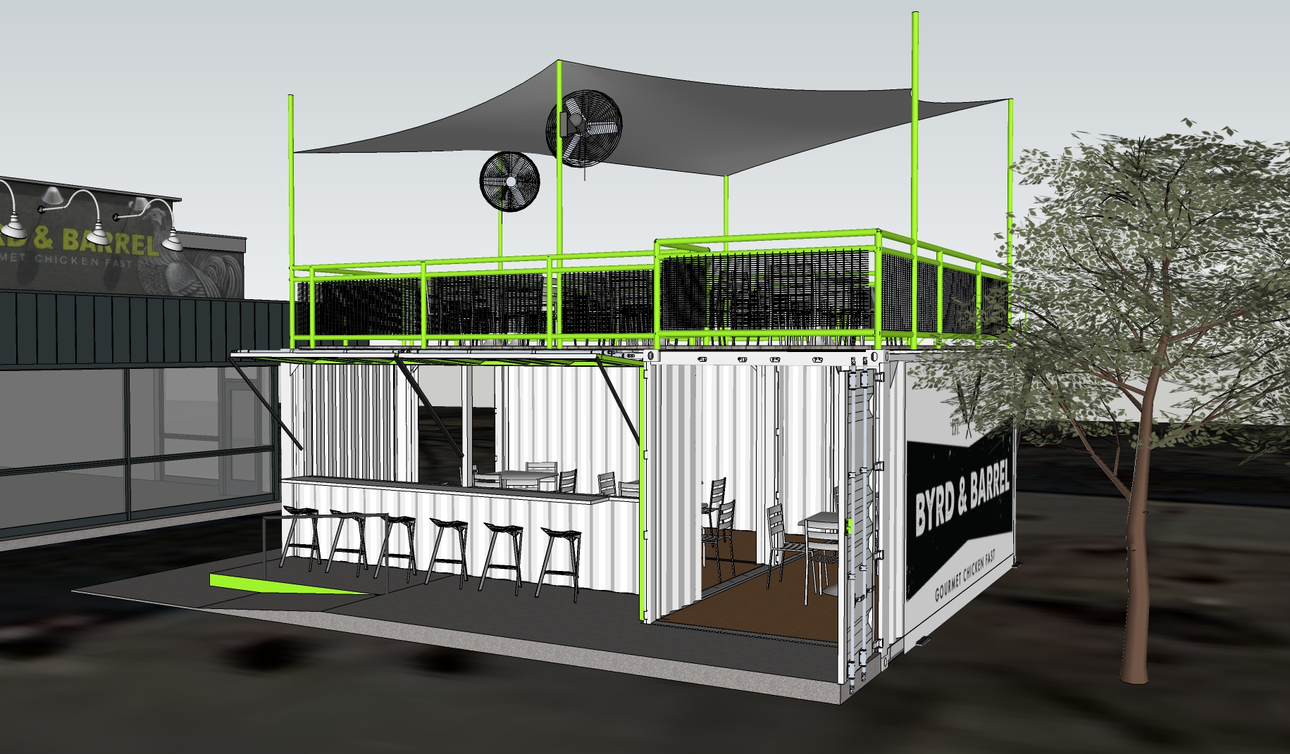 Byrd & Barrel Plans Expansion with Containerized Outdoor Seating