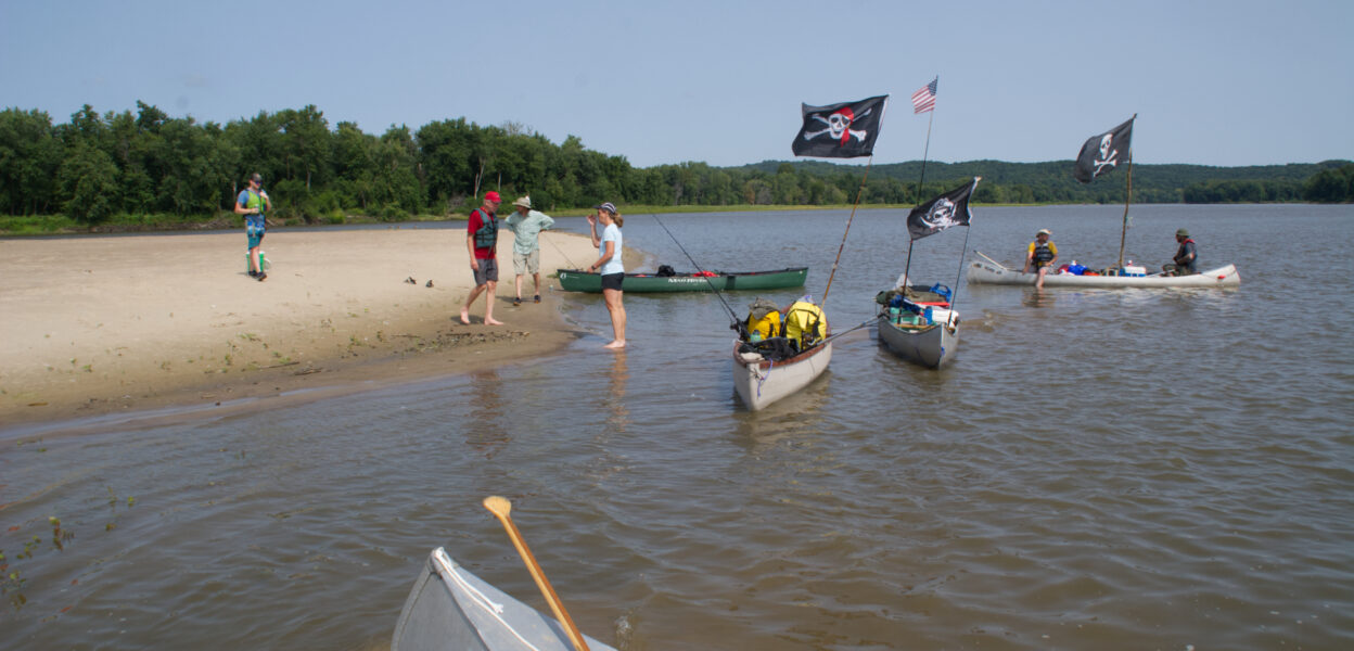 Paddling on the Mississippi River
