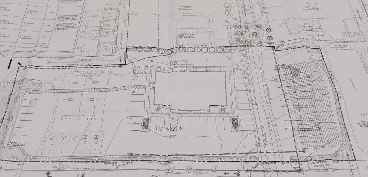 Site plan for proposed QuikTrip at Grand and Lafayette